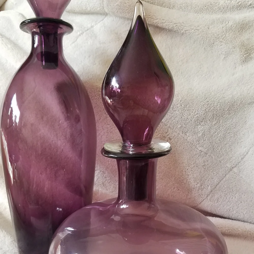 Z Gallerie Purple Glass Vases